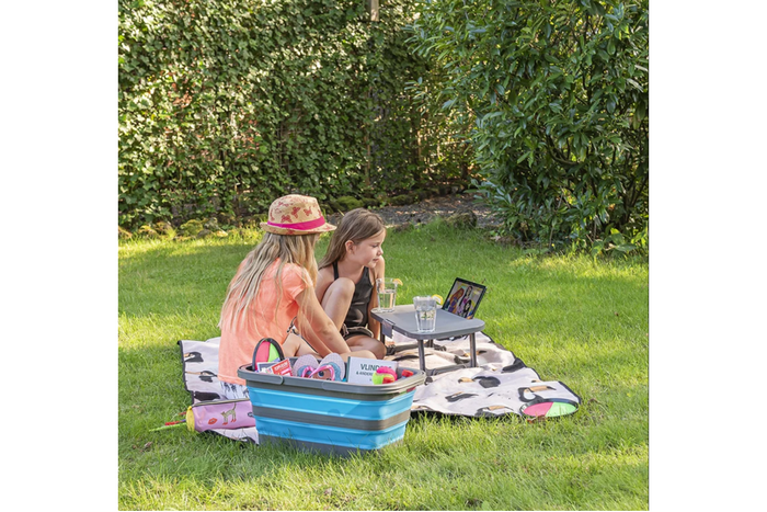 Piknikový kôš s vekom ProPlus 370315 skladací kôš s funkciou stola 20L