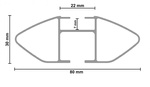 Hliníkový strešný nosič G3 Pacific Aero 64.210-68.038