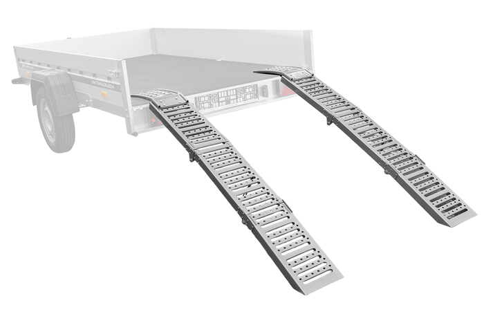 Skladacie oceľové nájazdové rampy UNITRAILER ALR005 pre prívesy 200 cm 500 kg sada 2 kusov