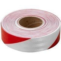 Reflexná biela a červená reflexná páska - návin 45 m