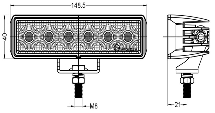 LED reflektorová pracovná lampa TT TECHNOLOGY TT.13318 24xLED 1920lm obdĺžniková
