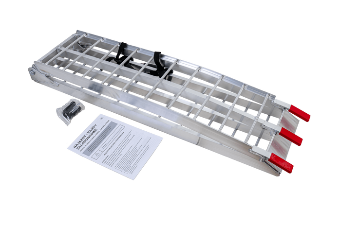 Skladacia hliníková rampa UNITRAILER ALR002 pre príves 221 cm 340 kg s popruhom