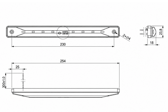 HORPOL LWD984 LED interiérové svetlo do auta 200lm