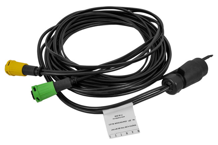 Elektrická inštalácia MANTES, káblový zväzok pre príves na loď 4,4 m, 7-pinová zástrčka, 2x5-pinové bajonety