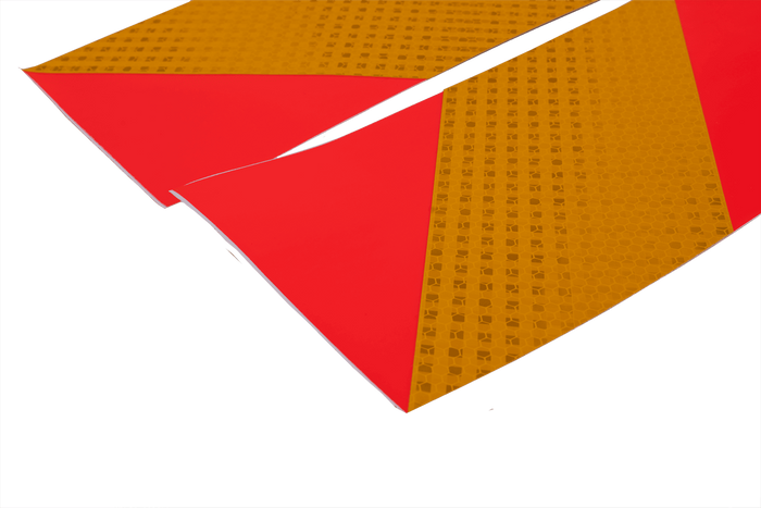 Nálepky, reflexné nálepky, krátke HERMON, označenia pre ťažké vozidlá, 565x132mm, ľavé+pravé