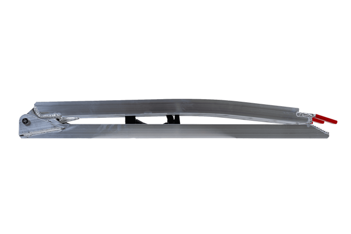 Skladacie hliníkové rampy UNITRAILER ALR002 pre prívesy 221 cm 680 kg s popruhom, sada 2 kusov
