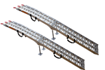Skladacie hliníkové rampy UNITRAILER ALR003 pre prívesy 221 cm 680 kg s popruhom a podperou, sada 2 kusov
